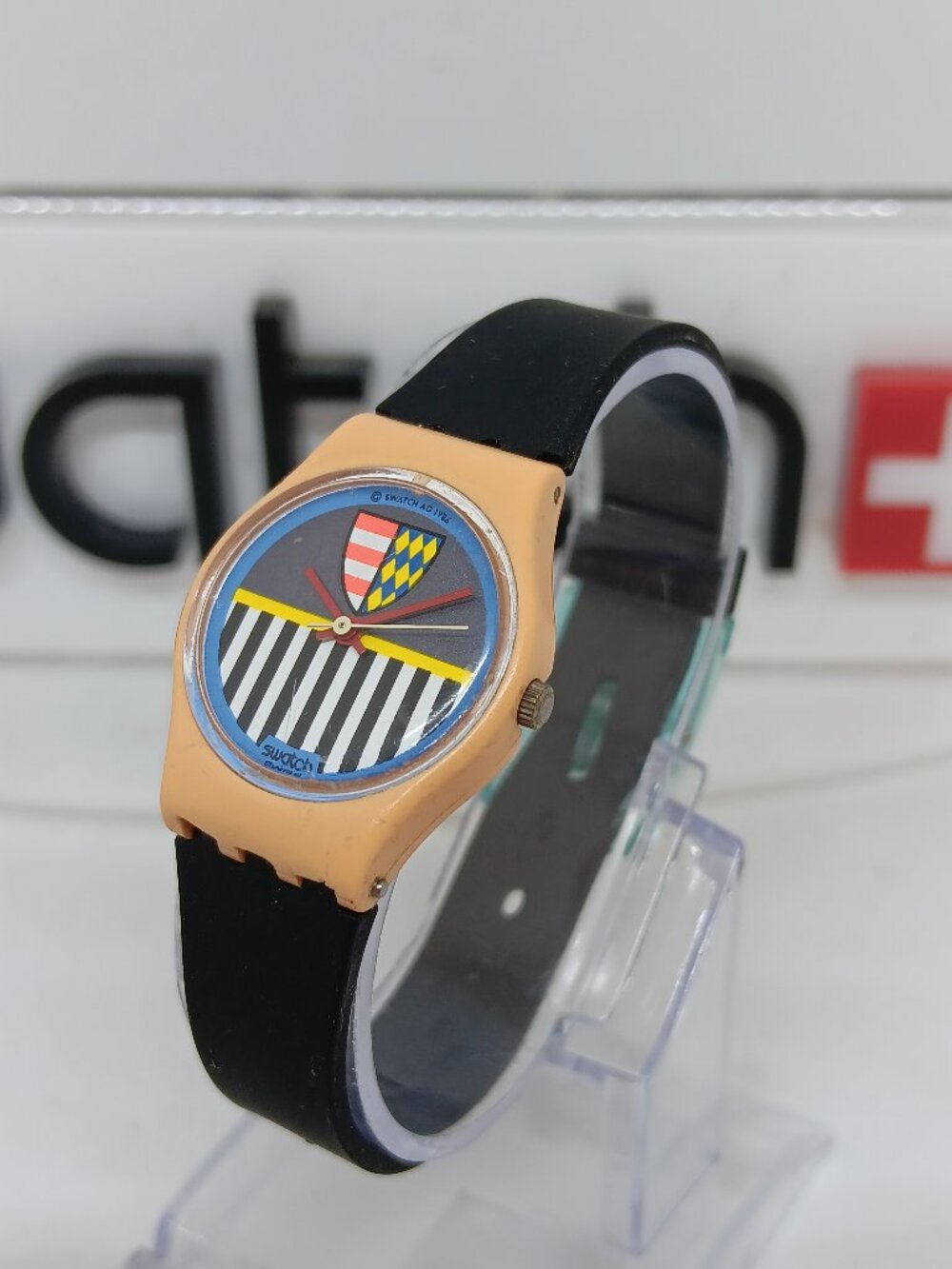 VINTAGE 1986 Swatch LP101 "Valkyrie" Women's 25mm Swiss Watch NEW BATT